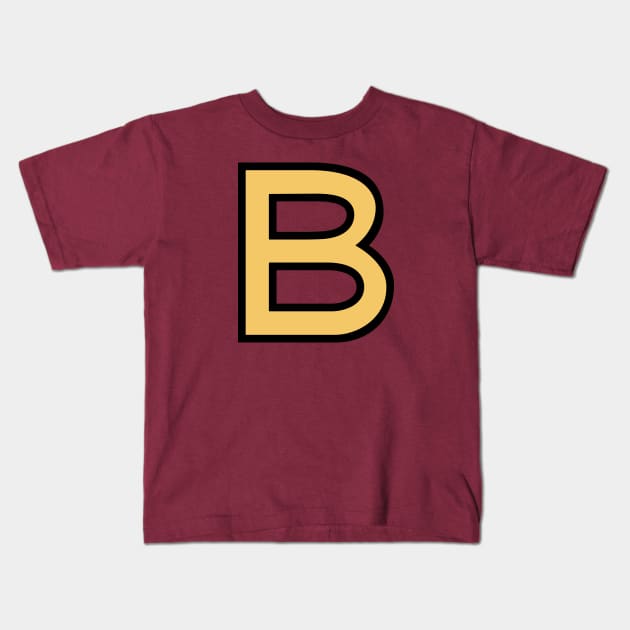Funky Yellow Letter B Kids T-Shirt by Thespot